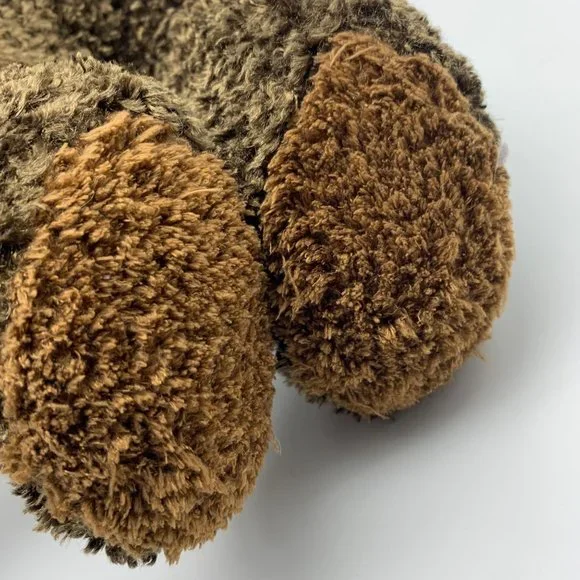 LL Bean Brown Plush Bear 16" Articulated Arms Legs Curly Poly Fur DCI Keene NH - Picture 9 of 9